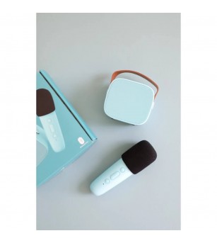 Set Karaoke Lalarma, cu Microfon + boxa cu Bluetooth, Blue - Top cadouri copii