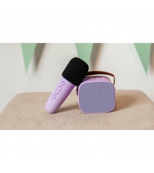 Set Karaoke Lalarma, cu Microfon + boxa cu Bluetooth, Mov - Top cadouri copii