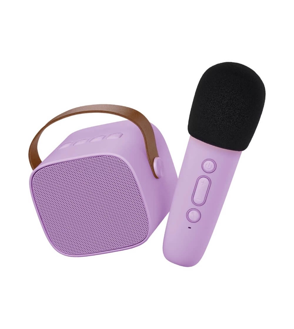 Set Karaoke Lalarma, cu Microfon + boxa cu Bluetooth, Mov - Top cadouri copii