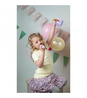 Set Karaoke Lalarma, cu Microfon + boxa cu Bluetooth, Mov - Top cadouri copii