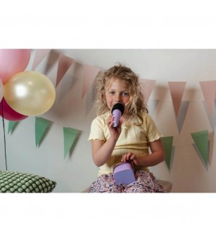 Set Karaoke Lalarma, cu Microfon + boxa cu Bluetooth, Mov - Top cadouri copii