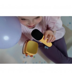 Set Karaoke Lalarma, cu Microfon + boxa cu Bluetooth, Galben - Top cadouri copii