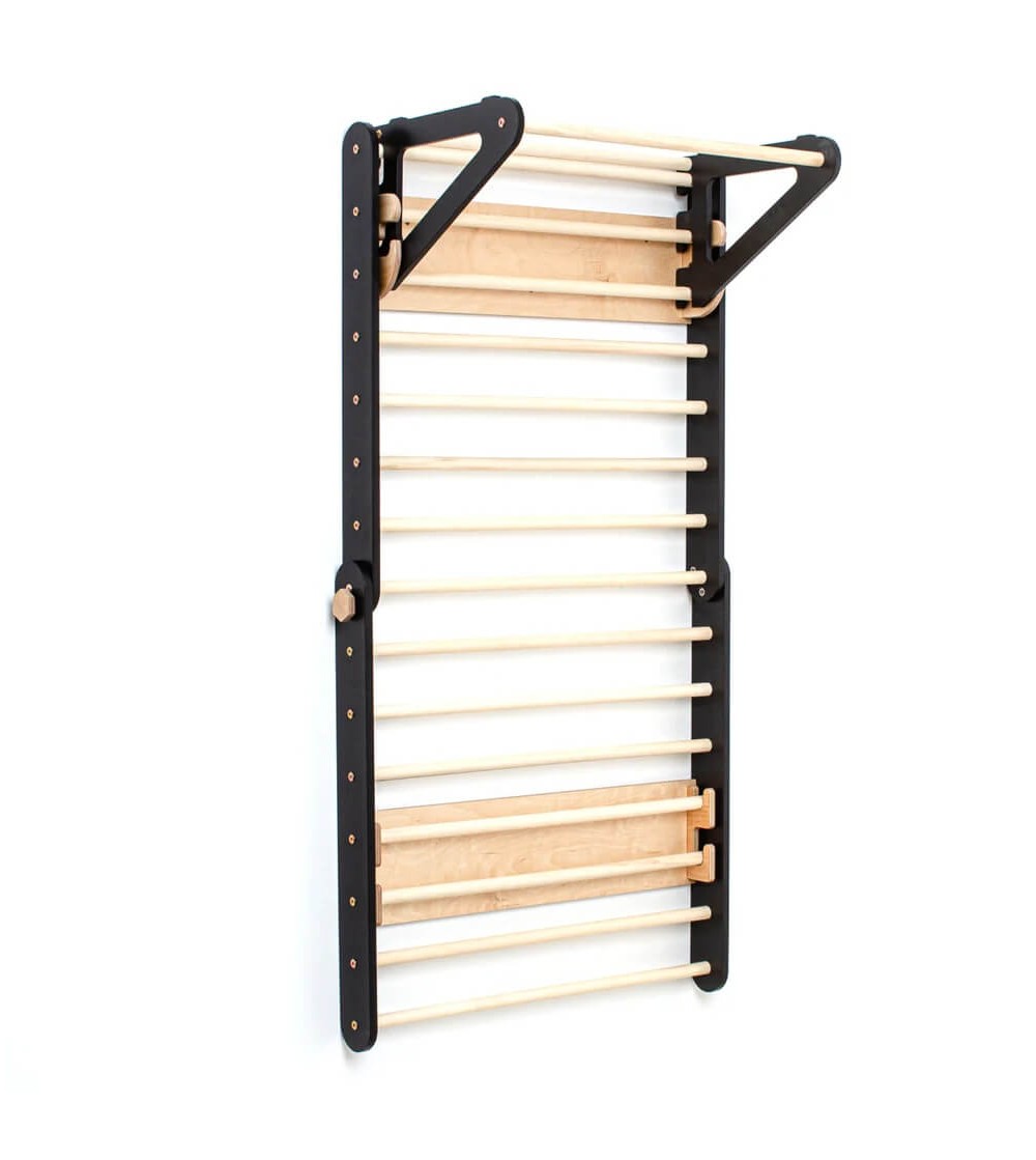 Triunghi Pikler - spalier 2 in 1, Duck Woodworks, negru - Jucării și accesorii sportive