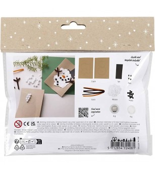 Mini kit creativ felicitări de Crăciun cu oameni de zăpadă - Seturi Crăciun
