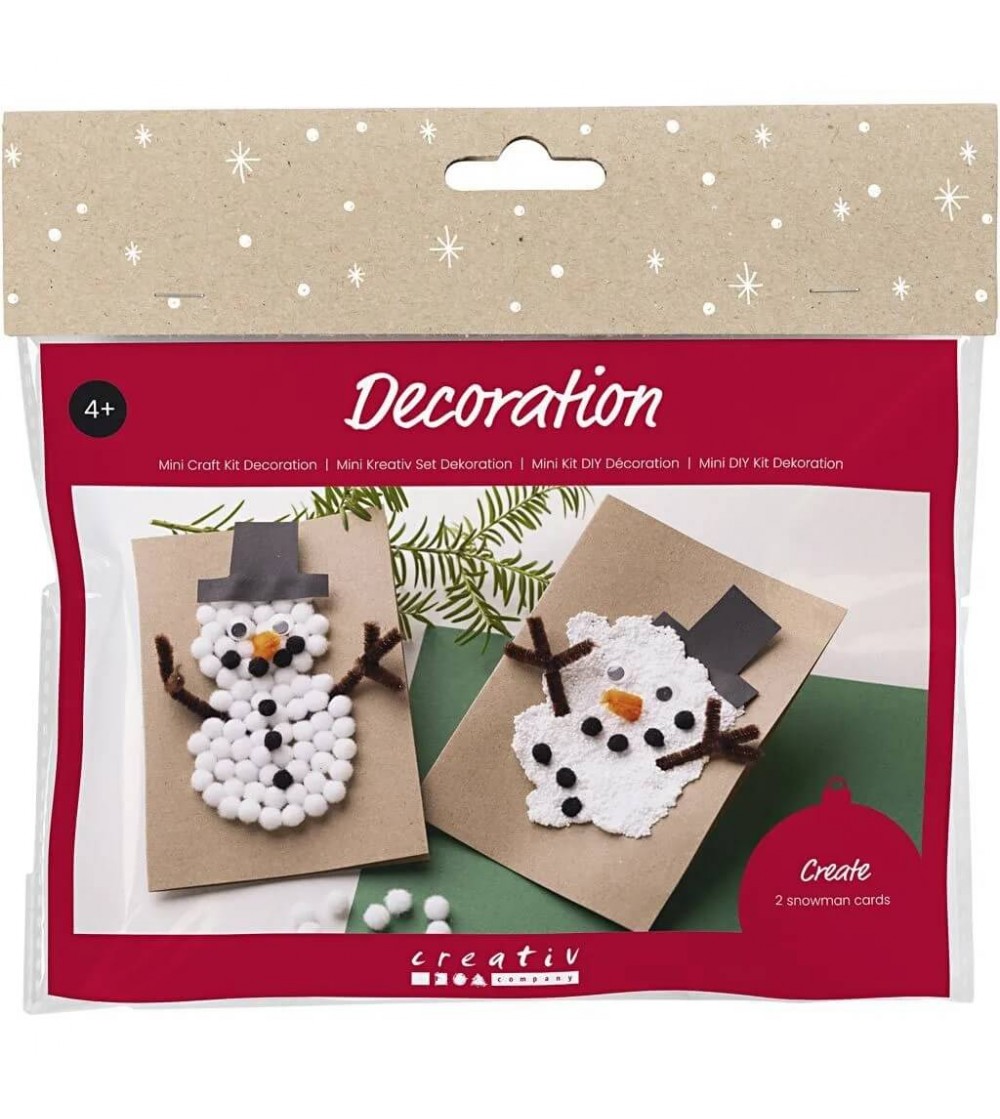 Mini kit creativ felicitări de Crăciun cu oameni de zăpadă - Seturi Crăciun