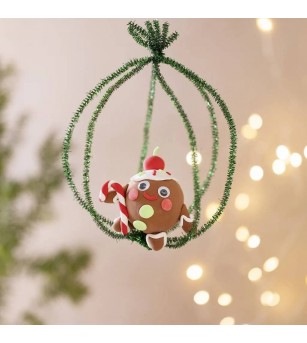 Mini kit creativ plastilina Silk Clay, Omuleț de turtă dulce - Seturi Crăciun