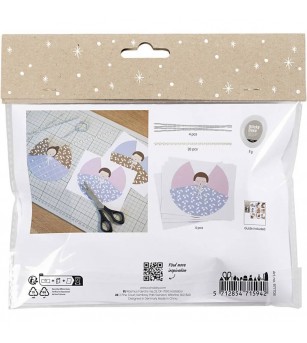 Mini kit creativ Crăciun - Decorațiuni din hârtie, Îngeri - Seturi Crăciun