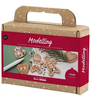 Kit de modelare ornamente brad- Omuleț de turtă dulce - Seturi Crăciun
