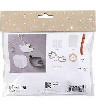 Mini kit de modelare ornamente brad - Porumbei - Seturi Crăciun Mini kit de modelare ornamente brad - Porumbei - Seturi Crăciun