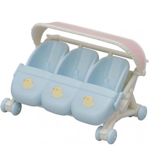 Set Sylvanian Families 5533 - Carucior pentru tripleti - Figurine Set Sylvanian Families 5533 - Carucior pentru tripleti - Figurine