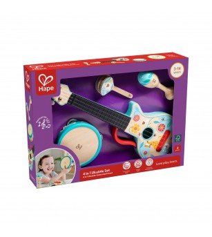 Jucarie din lemn - Set de ukulele 4 in 1 - Alte instrumente muzicale