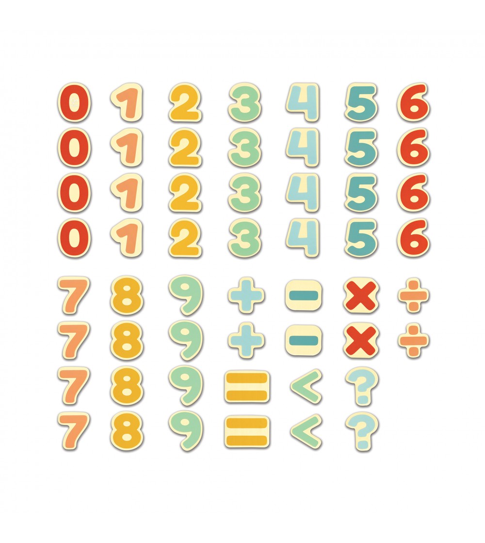 Jucarie din lemn - Magneti numere (54 piese) - Jucării creativ-educative