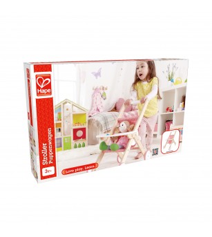 Jucarie din lemn - Carucior clasic papusi - Căsuțe de păpuși și accesorii