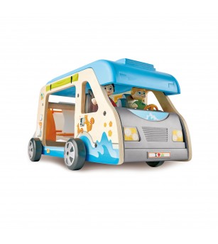 Jucarie din lemn - Furgoneta de aventura (23 piese) - Vehicule de jucărie