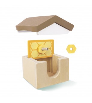 Jucarie din lemn - Picnic cu miere de albine (14 piese) - Bucătărie copii Jucarie din lemn - Picnic cu miere de albine (14 piese) - Bucătărie copii