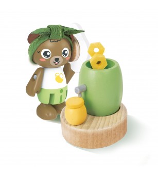 Jucarie din lemn - Picnic cu miere de albine (14 piese) - Bucătărie copii Jucarie din lemn - Picnic cu miere de albine (14 piese) - Bucătărie copii