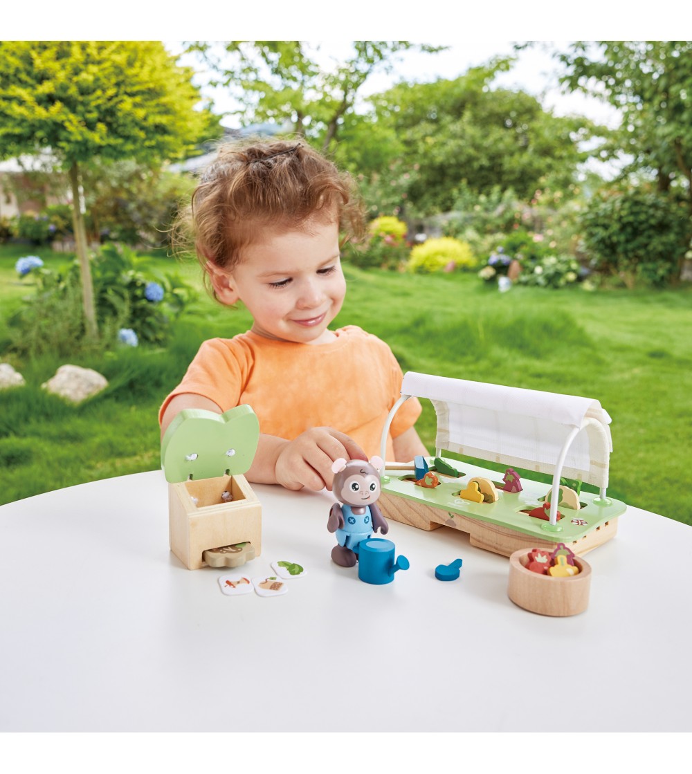 Jucarie din lemn - Sere organice (28 piese) - Căsuțe de păpuși și accesorii