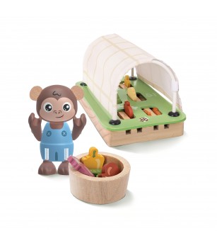 Jucarie din lemn - Sere organice (28 piese) - Căsuțe de păpuși și accesorii