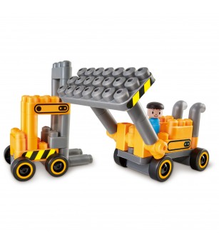 PolyM - Buldozer de jucarie (43 piese) - Jocuri construcție