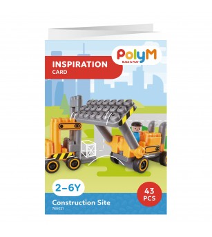 PolyM - Buldozer de jucarie (43 piese) - Jocuri construcție