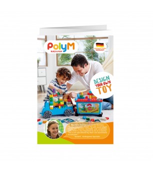 PolyM - Camion cu remorca creativ pentru copii (114 piese) - Jocuri construcție