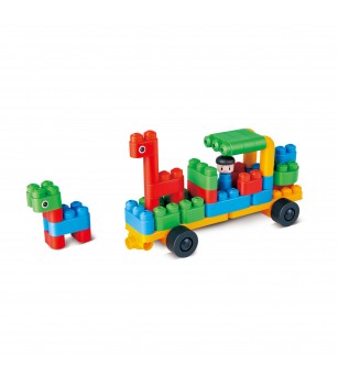 PolyM - Gradina zoologica si masini de jucarie (40 piese) - Vehicule de jucărie