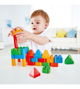 PolyM - Kit de constructie arhitectura pentru copii (30 piese) - Jocuri construcție