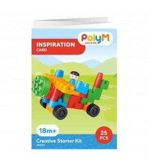 PolyM - Kit de constructie creativ de jucarie (25 piese) - Jocuri construcție