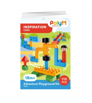 PolyM - Kit de joaca pentru aventura pentru copii (110 piese) - Jocuri construcție