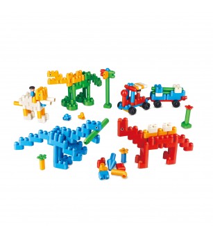 PolyM - Kit de jucarie Paradisul dinozaurilor (200 piese) - Jocuri construcție