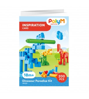 PolyM - Kit de jucarie Paradisul dinozaurilor (200 piese) - Jocuri construcție