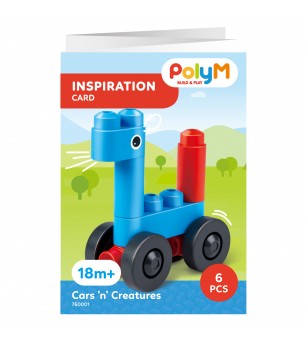PolyM - Masini si creaturi de jucarie (8 piese) - Vehicule de jucărie
