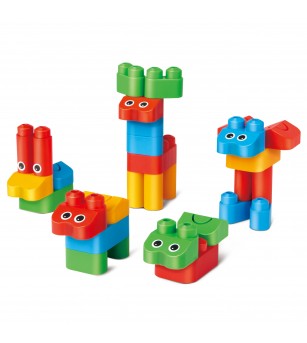 PolyM - Set constructie gradina zoologica pentru copii (31 piese) - Jocuri construcție PolyM - Set constructie gradina zoologica pentru copii (31 piese) - Jocuri construcție