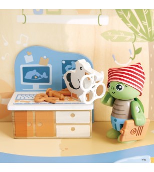 Jucarie din lemn - Set de joaca salvarea oceanelor (48 piese) - Căsuțe de păpuși și accesorii
