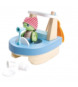 Jucarie din lemn - Set de joaca salvarea oceanelor (48 piese) - Căsuțe de păpuși și accesorii