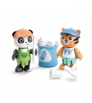 Jucarie din lemn - Set de joacă Eco-Camping (25 piese) - Căsuțe de păpuși și accesorii