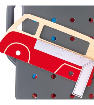 Jucarie din lemn - Banc de lucru pentru service si reparatii auto (71 piese) - Seturi de menaj si bricolaj copii Jucarie din lemn - Banc de lucru pentru service si reparatii auto (71 piese) - Seturi de menaj si bricolaj copii