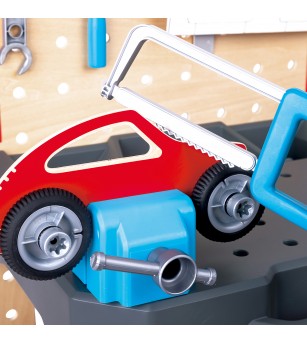 Jucarie din lemn - Banc de lucru pentru service si reparatii auto (71 piese) - Seturi de menaj si bricolaj copii Jucarie din lemn - Banc de lucru pentru service si reparatii auto (71 piese) - Seturi de menaj si bricolaj copii