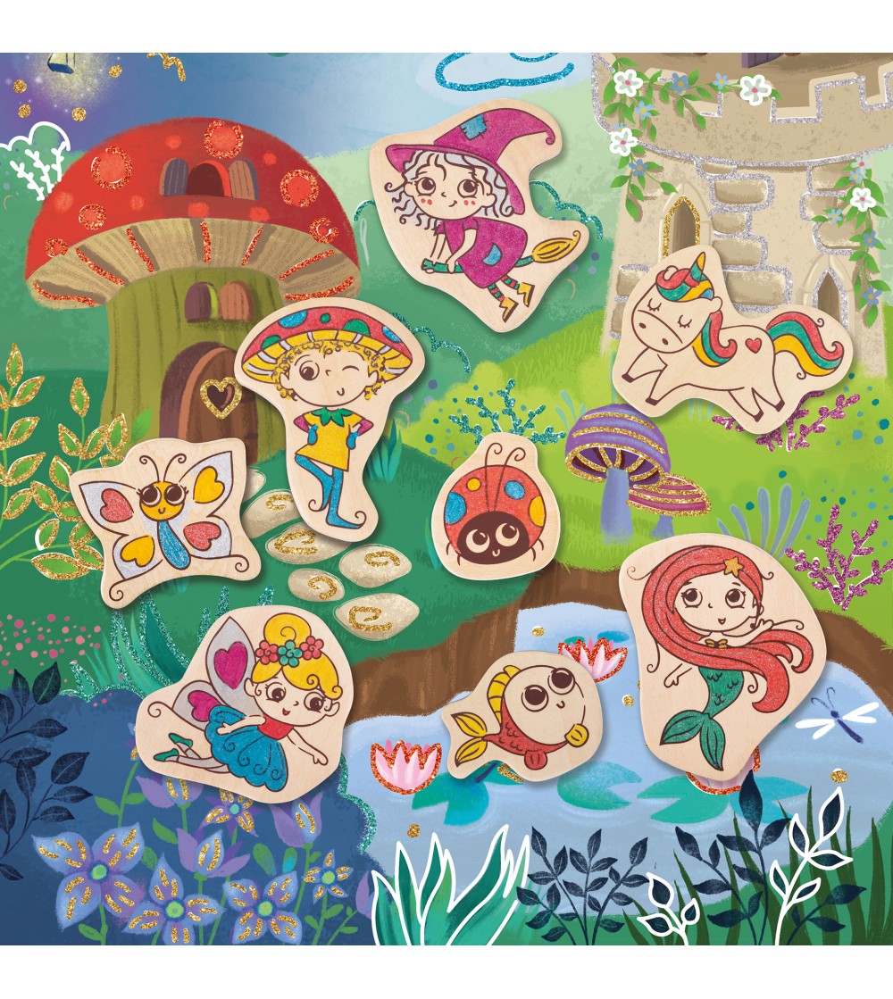Kit de creat magneti tematica Fantasy - 17 piese - Seturi creative DIY