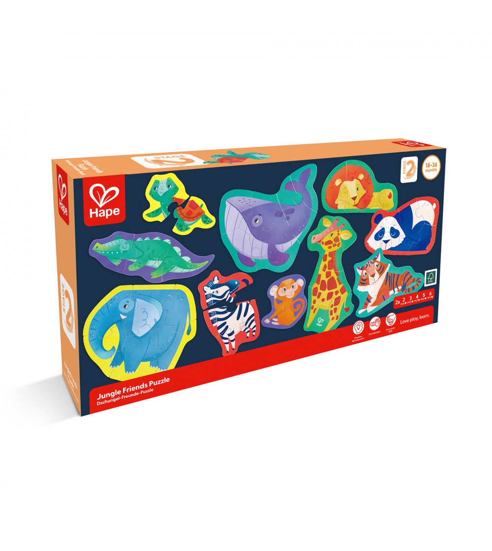 Set 10 puzzle-uri prietenii junglei (18-36 luni) - Puzzle copii Set 10 puzzle-uri prietenii junglei (18-36 luni) - Puzzle copii