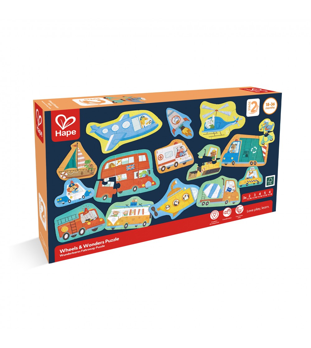 Set 15 puzzle-uri vehicule (18-36 luni) - Puzzle copii