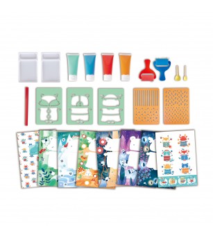 Kit pictura cu buretele - 24 piese - Seturi cu pictura