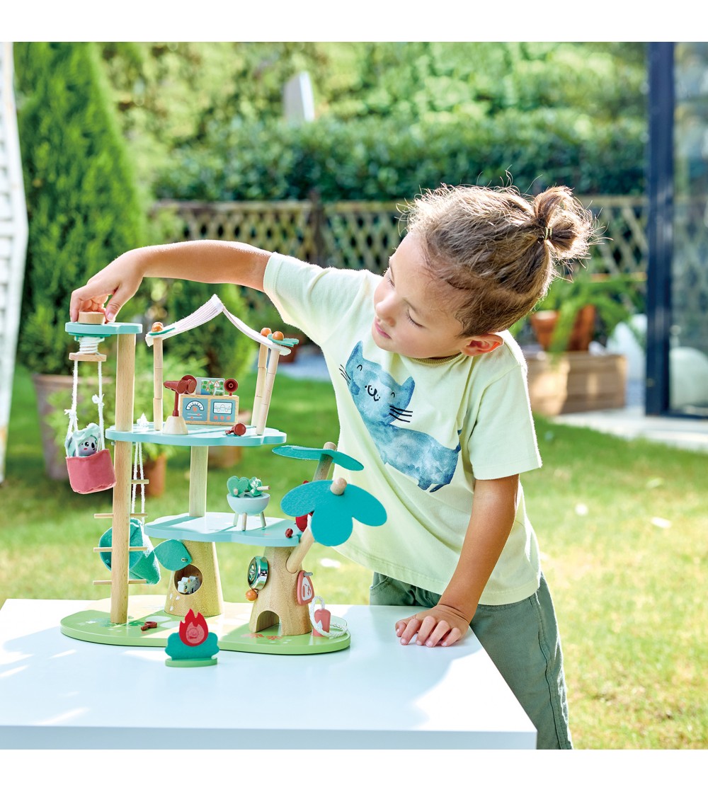 Jucarie din lemn - Sediul padurarului (21 piese) - Căsuțe de păpuși și accesorii Jucarie din lemn - Sediul padurarului (21 piese) - Căsuțe de păpuși și accesorii