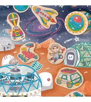 Kit de creat magneti tematica Spatiu - 17 piese - Seturi creative DIY Kit de creat magneti tematica Spatiu - 17 piese - Seturi creative DIY