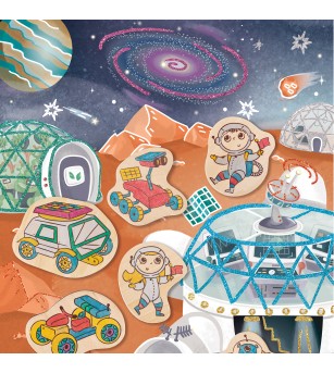 Kit de creat magneti tematica Spatiu - 17 piese - Seturi creative DIY Kit de creat magneti tematica Spatiu - 17 piese - Seturi creative DIY