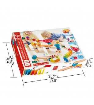 Jucarie din lemn - Marble Run Race Track (81 piese) - Jocuri construcție