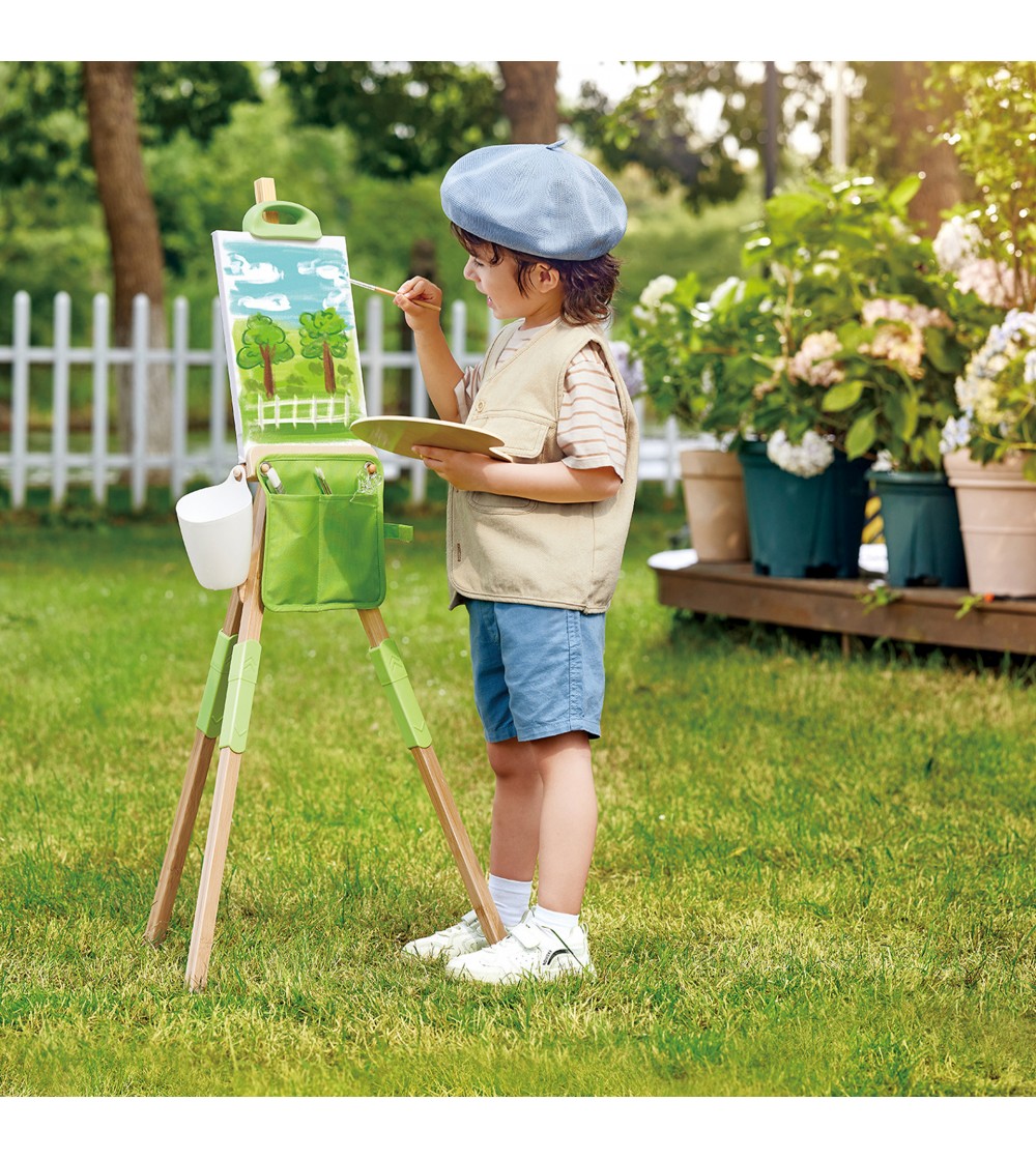 Jucarie din bambus - Sevalet portabil - Sevalet copii și tablă de scris