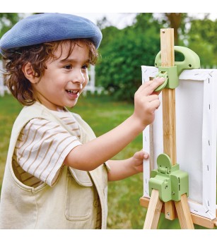 Jucarie din bambus - Sevalet portabil - Sevalet copii și tablă de scris