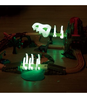 Jucarie din lemn - Tren aventură Dino (61 piese) - Vehicule de jucărie
