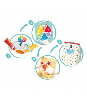 Kit pictura mix de culori - 16 piese - Seturi cu pictura